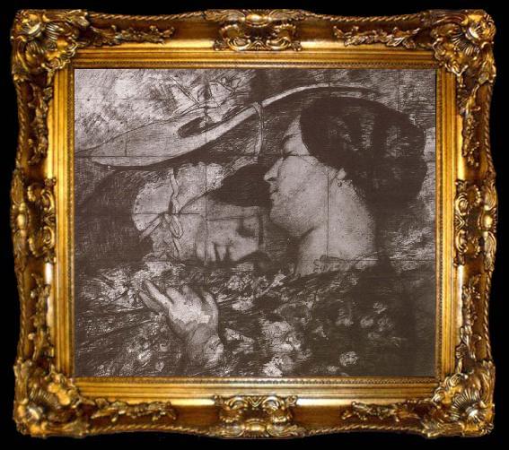 framed  Gustave Courbet Study of Girl, ta009-2